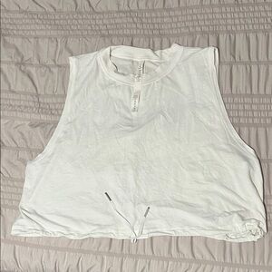 lululemon athletica White Drawstring Crop Top